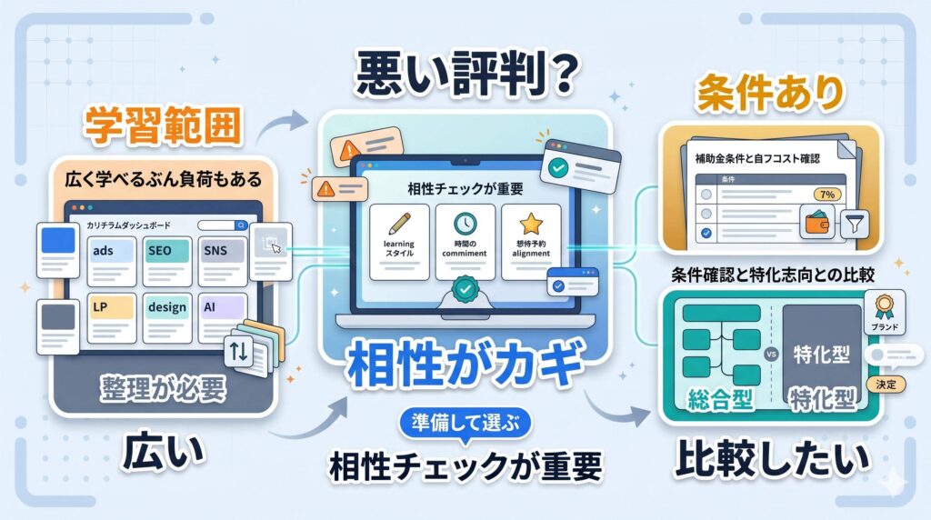 DX/AI×Webの悪い評判・口コミ